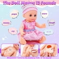 thumbnail image 5 of JoyStone Baby Play Set with 12.5" Doll, Crib, High Chair, 41 Pcs Accessories & 2 Outfits, Pretend Play Toys for Girls Toddlers, 5 of 8