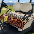 thumbnail image 2 of COEQINE Universal Golf Cart Seat Towel Blanket Covers for All Weather, Foldable Design with Handle, Fit for EZGO, Club Car and More 2-Seat Golf Carts, Gradient Leopard Print, 2 of 8