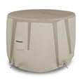 thumbnail image 5 of Covers & All Round Patio Table Cover 12 Oz Waterproof - 100% Weather Resistant Outdoor Round Table Cover with Air Pocket and Drawstrap for Snug Fit (60" Dia x 28" H Inches, Beige), 5 of 7