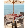 thumbnail image 2 of Outdoor Tablecloth with Umbrella Hole and Zipper, Valentine's Day Square Table Cloth 60x60 Inch Waterproof Tablecloth, Red Love Heart Roses Romantic Vintage Picnic Table Cover for Patio Camping, 2 of 7