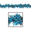 Club Pack of 24 Teal and Brown Festive Tissue Festooning Decorations 25'