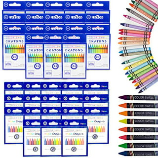 Color Swell Bulk Crayons 36 Packs of 24 Count Vibrant Color Wax Crayons  Teacher Quality Durable Classroom Pack for Kids Students Party Favors