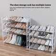 thumbnail image 3 of Maoww Shoes Rack Organizer Multi-layer Metal Steel Stackable Shoe Storage Shelf for Living Room Doorway, 4 Layers, White, 3 of 6