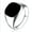 Silver, variant on 18ct Gold Filled Black Onyx Mens Womens Signet Wedding Band Pinky Ring Size 7-12