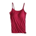 thumbnail image 2 of Hauts Rouges pour Femmes Femmes Dos Coussin Cardiothoracique Gilet Dos Nu Sans Armature Bonnet Porter à l'Extérieur sous-Vêtements Yoga Exercice Gilet Dos Nu Hauts de Sortie pour Femmes, 2 of 3