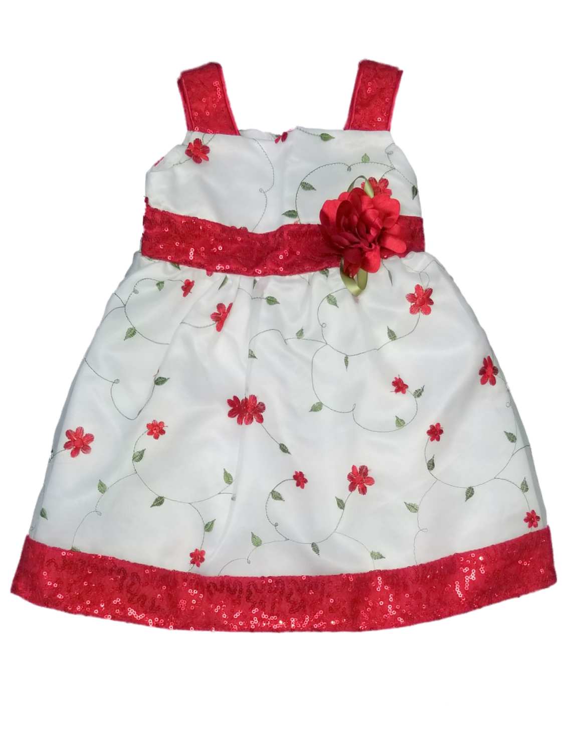 red and white rose dress