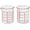 60 ML (2 Oz)-Pack of 2, variant on High Borosilicate Glass Measuring Cup-V-Shaped Spout,Glass Measuring Beaker for Kitchen or Restaurant, Easy to Read, 60 ML (2 Oz)-Pack of 2
