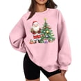 thumbnail image 2 of FDGIU Women's Funny Christmas Graphic Sweatshirt - Plus Size Crewneck Long Sleeve Pullover, Casual Comfy Holiday Tunic Blouse, 2 of 5