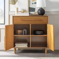 thumbnail image 2 of Anderson 32" Chevron Bois Détail Armoire d'Accent en Caramel, 2 of 13