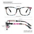 thumbnail image 4 of LAMBBAA Vintage Square Blue Light Blocking Eyeglasses Anti Eyestrain UV Filter Computer Glasses Anti-Blue Light Glasses for Men Women (Floral, No Magnification), 4 of 5
