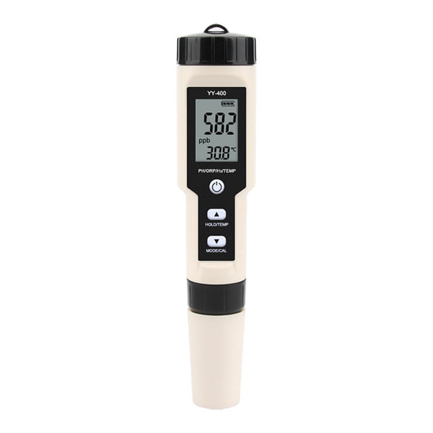 Medidor de pH digital 4 en 1 PH ORP H2 Temperatura Monitor de calidad del agua Probador yeacher sin retroiluminación