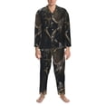 thumbnail image 3 of Sikiie Medieval Knight And Dragon Mens Pajama Set, Soft Warm Long Sleeve Sleepwear, Cozy Button-Down Pjs for Men-X-Large, 3 of 7