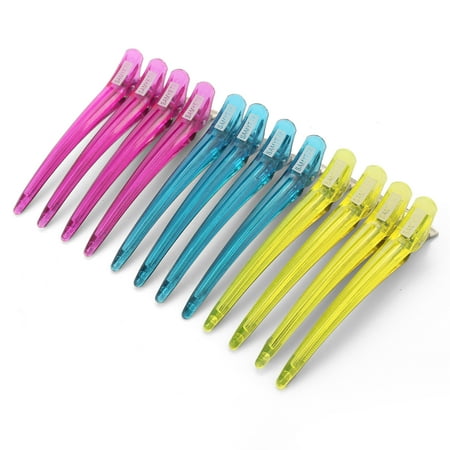 Onedor Onedor 12pcs Transparent Plastic Metal Duckbill Salon