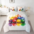 thumbnail image 2 of Castle Fairy Billiards Print Twin Bedding Sets,Snooker Sport Bedding Comforter Set, 2 of 8