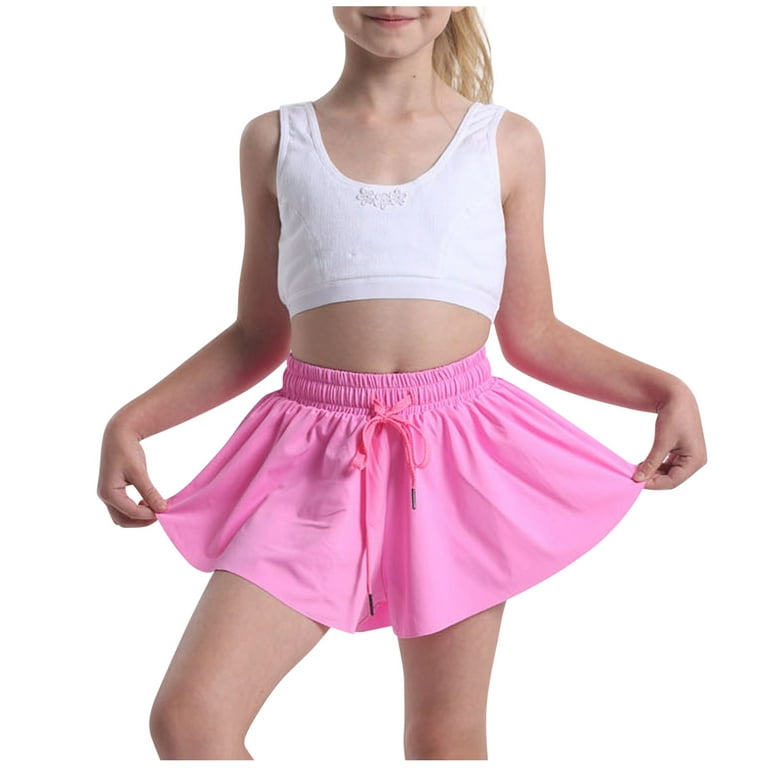 DxhmoneyHX Flowy Athletic Shorts for Girls Gym Yoga Workout Running Skirt  Spandex Butterfly Tennis Skirts Cute Clothes Summer 5-12 Years