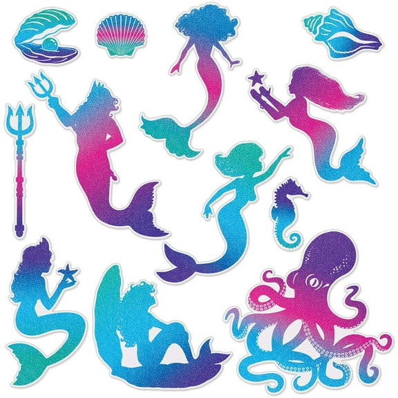 Mermaid Cutouts (12 Pieces)
