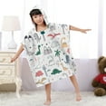 thumbnail image 2 of Hotiary Parent-Child Hooded Poncho Towels, Cartoon Dinosaur Print Soft & Absorbent Microfiber Beach Towel, Swimming Pool Changing Robe Bathrobe Bath Towel, 2 of 4