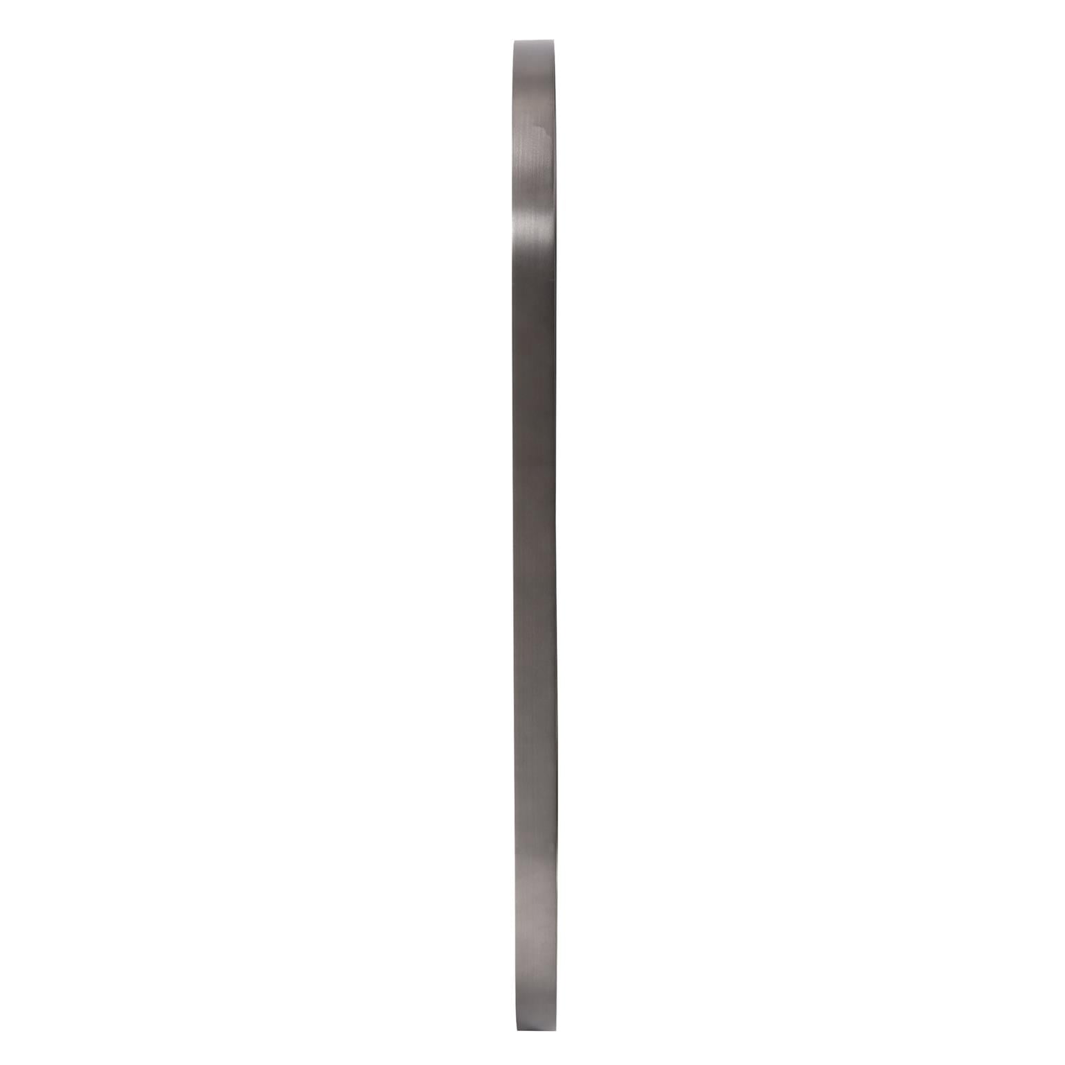 Tyler Dillon Stainless Steel Framed Capsule Wall Mirror - 40"H x 17.75"W