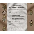 thumbnail image 5 of Soimoi Waterproof Outdoor Fabric By 2 Yard | Block Print on Brown | 56" Wide | UV Resistant & Durable Taffeta Material for Cushions, Covers, Curtains, awning & DIY Projects, 5 of 7