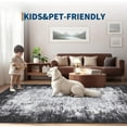thumbnail image 5 of Garvee 10x13 ft Modern Abstract Area Rug, Washable, Non Slip TPR Backing, Soft Low Pile, Non Shedding Carpet for Living Room, Bedroom, Nursery, Gray, 5 of 8
