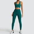 thumbnail image 3 of Women Workout Sets 2 Piece Yoga Outfits Pure Color -lifting Sports Fitness Running High-waist vest Suit Sweatpants, 3 of 7
