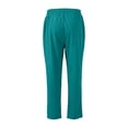 thumbnail image 6 of Domuza Track Pants for Men Elastic Waist Drawstring Wide Leg Athletic Hiking Sweatpants Stretchy Lightweight Thin Sweat Pants Turquoise 3XL, 6 of 6