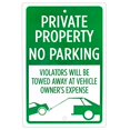thumbnail image 2 of Brybelly ISGN-012 Private Property No Parking Sign, 2 of 4