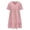 1_Pink, variant on Asxite Plus Size Summer Dresses for Women Casual Solid V Neck Short Sleeve Midi Sundress