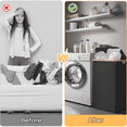 thumbnail image 6 of Sortora Laundry Hamper with Lid, 110L Large Laundry Basket with Removable Bag, Collapsible Tall Laundry Bin, Dirty Clothes Hamper for Laundry Room, Bathroom, Bedroom, Dorm, Black, 6 of 6