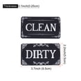 thumbnail image 2 of Dishwasher Magnet Clean Dirty Sign Rectangle Garland Black-Black Version Easy to Slide for Dishwasher Indication, 2 of 4