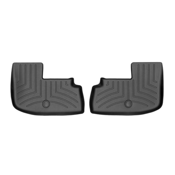 WeatherTech Custom Fit FloorLiners compatible with Mercedes CL 63 AMG, CL 65 AMG, CL-Class - 2nd Row (2-Piece Liner), Black