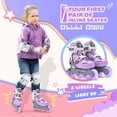 thumbnail image 2 of Patines en línea 2PM SPORTS ajustables con iluminación para niñas, 2 of 7