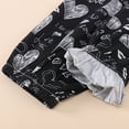 thumbnail image 4 of CUZIBR Boys Pants For Toddler Kids Lightweight Thin Ice Silk Pants With Black White Heart Print Comfortable Elastic Waist For Daily Casual Outdoor Party Comfort Dailywear For Child, 4 of 7