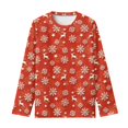 thumbnail image 5 of DISNIMO Christmas Snowflake Girls Shirt Long Sleeve Tee Shirts for Girls Fall Shirts Size 3-4 Girls Clothes Soft Girl Tops Cute Kids Outifts Girls Crew Neck T Shirt Kids Holiday Outfits for Girls, 5 of 7