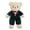 Black, variant on Couple Wedding Bear Plush Toy, Engagement Gift, Wedding Decoration, 17.7 inches（Black, White）