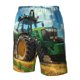 thumbnail image 4 of Balery Green Tractor Field Traje de Baño Estilo Hawaiano para Hombre, Shorts de Secado Rápido con Bolsillos-Medium, 4 of 6