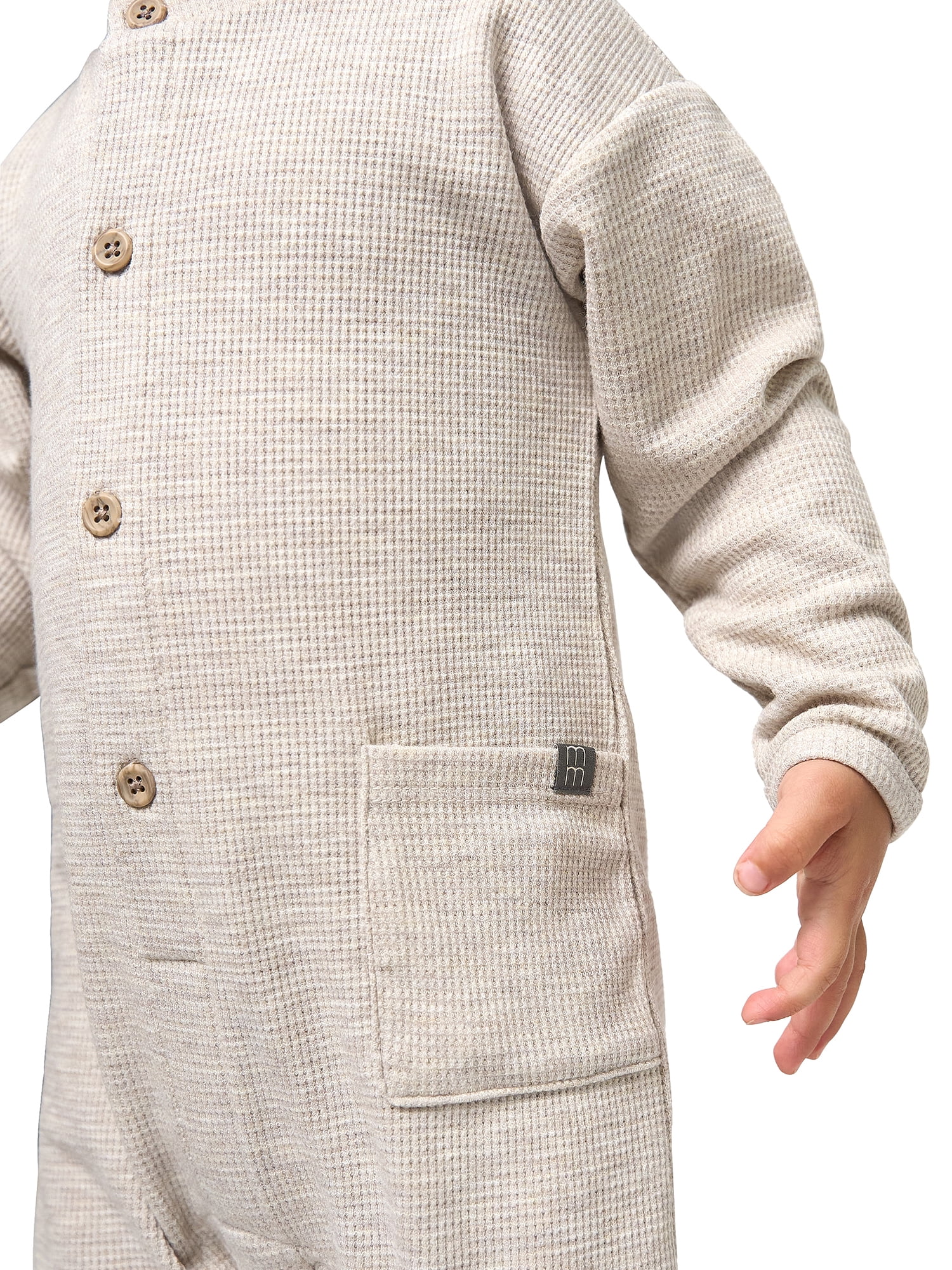 Modern Moments by Gerber Baby Boy Long Sleeve and Leg Hacci Romper, Sizes 0/3 Months - 24 Months