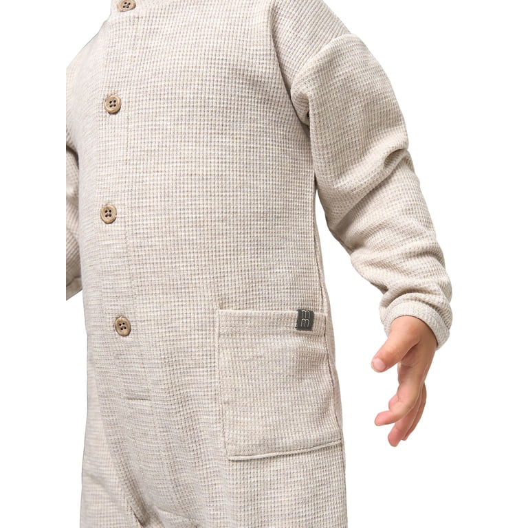 Modern Moments by Gerber Long Sleeve Hacci Romper, Newborn-24M photo 5