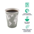 thumbnail image 4 of Tazas de café grandes desechables compostables World Art de 12 oz, caja de 1000 unidades, vaso de papel caliente renovable, forro de PLA a base de plantas, codificado por colores, 4 of 9