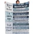 thumbnail image 1 of LHSHID Custom Uncle Blanket Personalized Uncle Gifts from Niece Nephew Best Gifts for Uncle Birthday Fathers Day to My Best Uncle Super Soft Flannel Warm Throw Blanket for Couch Bed, 1 of 7