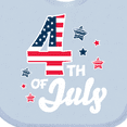 thumbnail image 4 of Inktastic 4th of July with Striped Stars Boys or Girls Baby Bib, 4 of 4