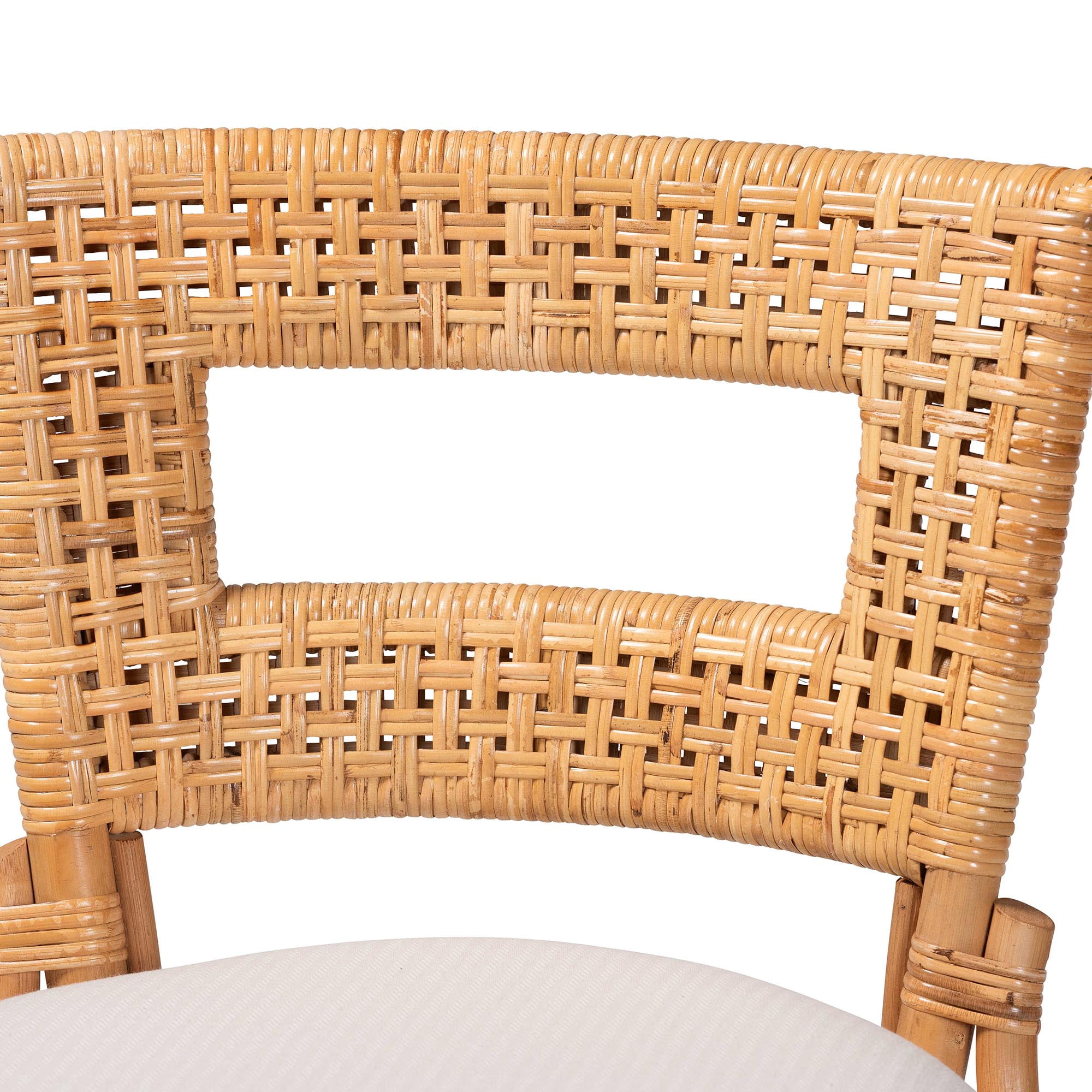 bali & pari Amina Boho Counter Stool, Counter Height, Light Honey
