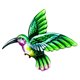 thumbnail image 5 of Colibrí Decoración De Ped Colgante Pa Interior Al Aire Libre Jdín De De Decoración De Ped Pa El Jdín Interior Al Aire Libre Azul Zulema none, 5 of 8