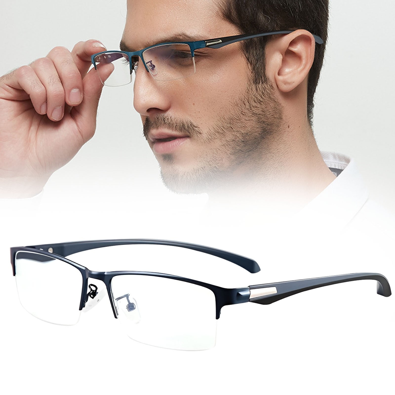 HUASHENG Photochromic Gunmetal Reading Glasses Anti Blue Light Magnifier Photochromic Gunmetal Reading Glasses Anti Blue Light Magnifier
