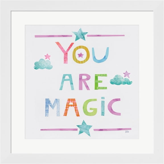 Unicorn Magic V Clouds by Melissa Averinos, Framed Wall Art, 19.75W x 19.75H