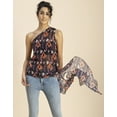 thumbnail image 2 of Moomaya Sleeveless Single Shoulder Asymmetric Printed Top - Women's Stylish Top, 2 of 9