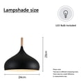 thumbnail image 2 of Plug In Pendant Light Fixtures Modern Minimalist Guesthouse Metal Black Wood Lamp Hanging Lamp Plug In, 2 of 3