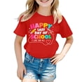 thumbnail image 4 of FYEGRE Kids Short Sleeve Graduation Tee, Girls Academic Milestone Celebration Shirt, Youth Casual Top for School Graduation Red 4-5 Years, 4 of 4