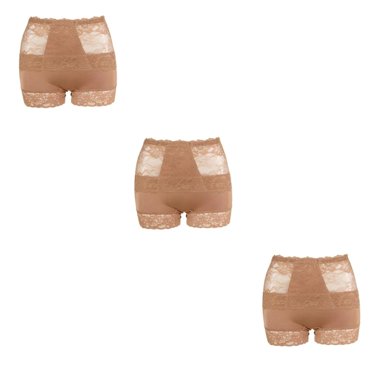 Rhonda Shear Lace Overlay Pin-Up Shortie Panties 3-Pack 583509-J