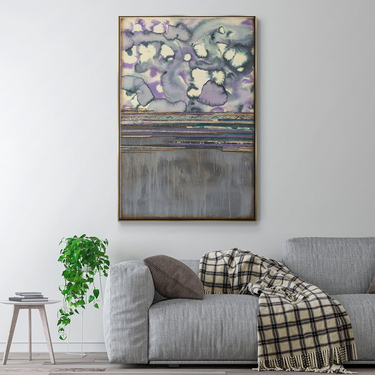 Fireworks Framed Premium Gallery Wrapped Canvas - Ready to Hang - 25 x 37 - Gold Floating Frame